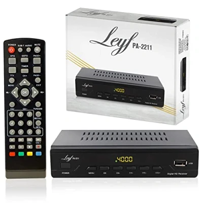 Imagen de LEYF PA 2211 Decodificador Digital terrestre DVB T2 Receptor TDT TV Full HD 1080p (HDTV, Scart, USB)
