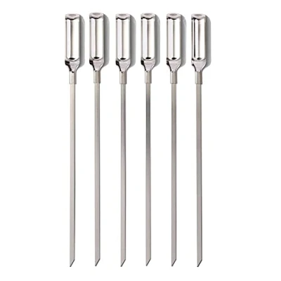 Imagen de OXO Grilling Skewers Pinchos para asar, Acero Inoxidable, metalizado