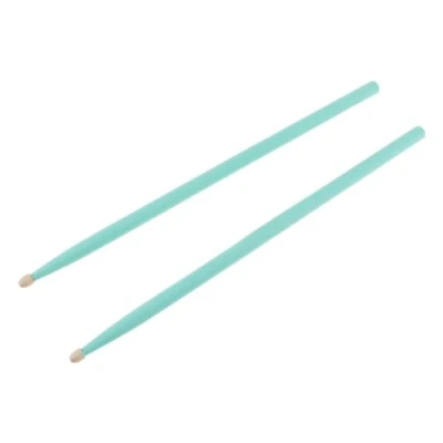 Imagen de Origlam 40cm Baquetas 5A de madera arce, antideslizantes, punta para niños, estudiantes y adultos (color verde)