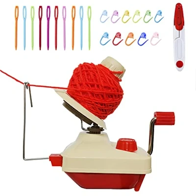 Imagen de Knewmart Bobinadora de Hilo,Kit bobinado Lana Punto con Tablero Bobina,1Bobinadora Hilo + 1PC Tijeras (22)