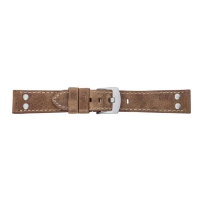 Imagen de Eichmüller Uhrenarmband Lederband Vintage Look Braun Niete 757