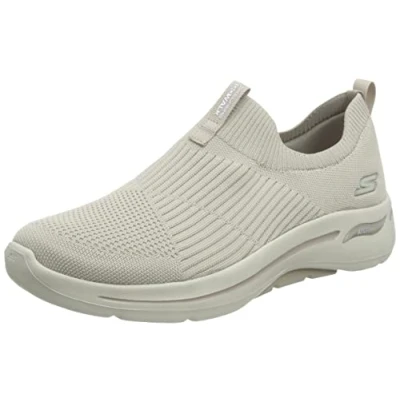 Imagen de Skechers Performance Go Walk Arch Fit Iconic, Zapatillas Mujer, Multicolor (TPE Black Textile/Trim), 37.5 EU