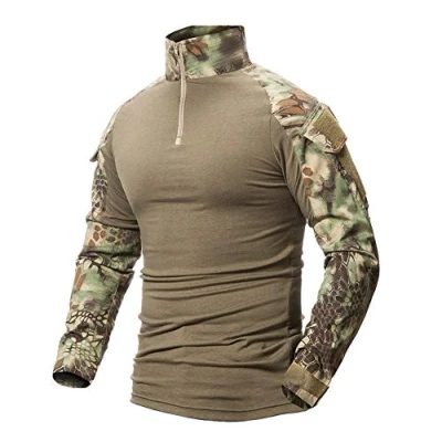 Imagen de LiliChan Camisa Táctica de Manga Larga para Hombre Militar Combate al Aire Libre con Cremallera (, EU M (Ajuste el Pecho: 36 &quot; 39&quot;))