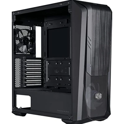 Imagen de Cooler Master MasterBox 500 Caja PC Media Torre, Frente FineMesh &amp; Ventilador ARGB 120mm, Top Extraíble y Lateral de Vidrio Templado, Refrigeración Capacidad Versátiles, Trasero 120mm