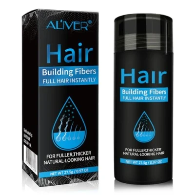 Imagen de 27,5 G Fibras Capilares, Tratamiento de Pérdida Cabello para Mujeres Y Hombres, capilares unisex pérdida, Natural Indetectable Más Grueso Lleno (Marrón oscuro)