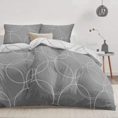 Imagen de Dreamzie 2 Funda nordicas Cama 90 Estampado Círculos con Almohada 80x80 cm 135x200 de 100% Microfibra Certificada Oeko Tex