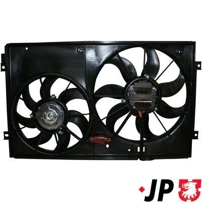 Imagen de JP GROUP 1199106600 Ventilador de radiador 363 276 con bastidor (armazón) VOLKSWAGEN: Passat B6 Berlina, Golf 5, Touran I