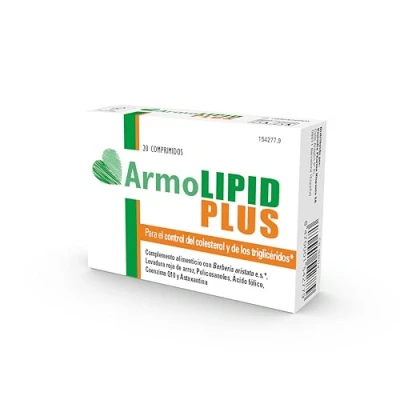 Imagen de Armolipid PLUS Complemento alimenticio, ayuda a mantener los niveles de colesterol y Triglicéridos, Levadura roja arroz, Berberina, Coenzima Q10 Astaxantina, 20 comprimidos