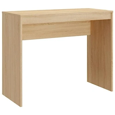 Imagen de vidaXL Escritorio Contrachapada Mobiliario Decoración Diseño Sencillo Elegante Funcional Práctico Compacto Versátil Color Roble Sonoma 90x40x72cm