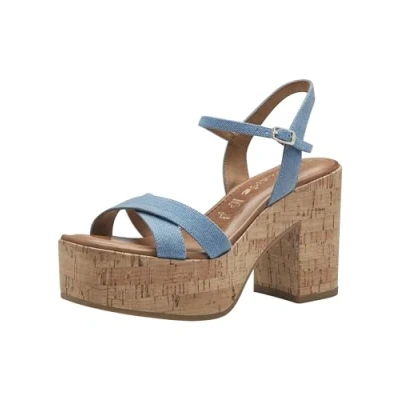 Imagen de Tamaris 1 28034 42, Sandalias de tacón Mujer, Denim, 37 EU