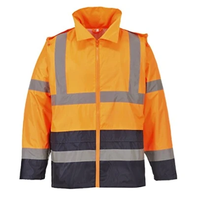 Imagen de Portwest Chubasquero De Alta Visibilidad Classic Contrast, Tamaño: L, Color: Naranja/Marino, H443ONRL