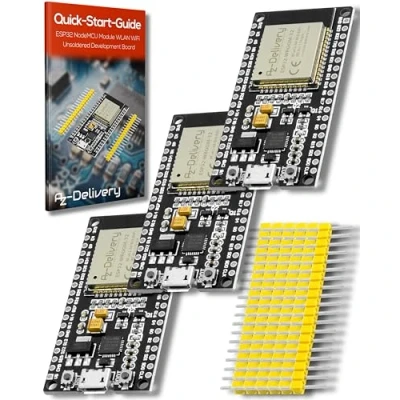 Imagen de AZDelivery 3 x ESP32 NodeMCU Modulo WiFi + Bluetooth Dev Kit C Placa de Desarrollo con Chip CP2102 Compatible Arduino E Book Incluido! (Version no soldada)