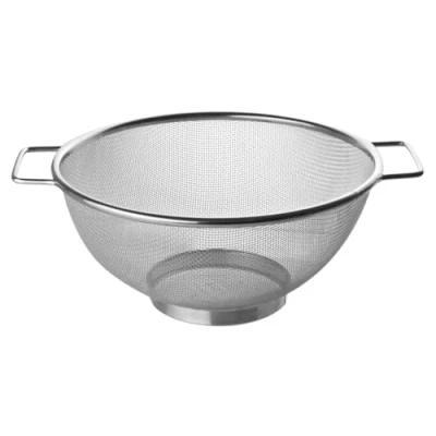 Imagen de Fackelmann Colador y Escurridor Acero Inoxidable, para Escurrir Pasta Colar en el Fregadero, Malla Fina Doble Asa, de Verdura, Apto Lavavajillas, 26 cm, 1 Unidad