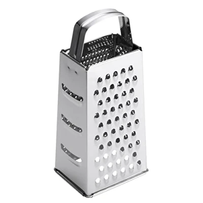 Imagen de FISKARS Rallador, 4 caras, Acero inoxidable, Altura: 23 cm, Essential, Plateado, 1065589