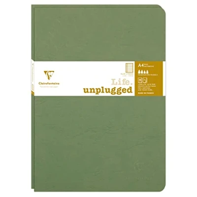 Imagen de Clairefontaine 733073C Age Bag DUO set de 2 cahiers piqués 21x29,7cm 96p ligné + marge vert