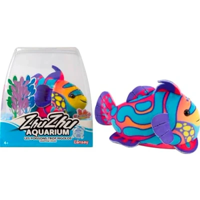 Imagen de Lansay ZHU AQUARIUM Sebastián el Pez Mandarín Multicolor Peluche suave e interactivo para niños a partir de 4 años Creación historias encantadas Animal Rigolo No necesita
