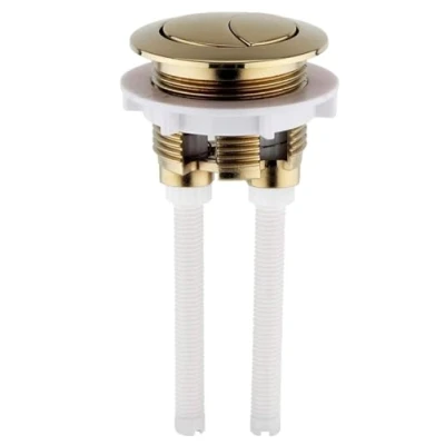 Imagen de Housler® Botón universal de latón cepillado para inodoro doble descarga agujero cisterna 38 mm
