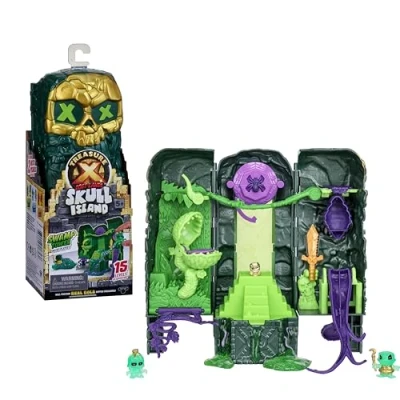 Imagen de Treasure X Mini Set de Juego Tour pantanoso Lost Lands Skull Island, 15 Niveles Aventura. Frustra las trampas y descubre 2 Figuras Miniaturas. ¿Encontrarás un tesoro oro real?