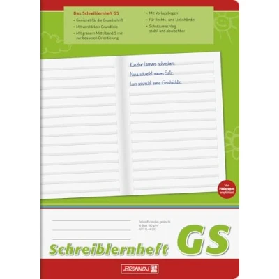 Imagen de Brunnen 1044003 Cuaderno para aprender a escribir (GS, A4, 16 hojas, línea GS)
