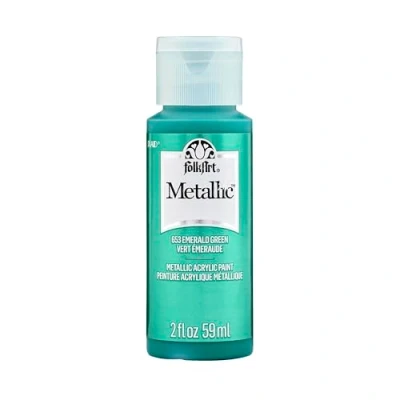 Imagen de FolkArt Metallic Acrylic Paint in Assorted Colors (2 oz), 653, Emerald Green