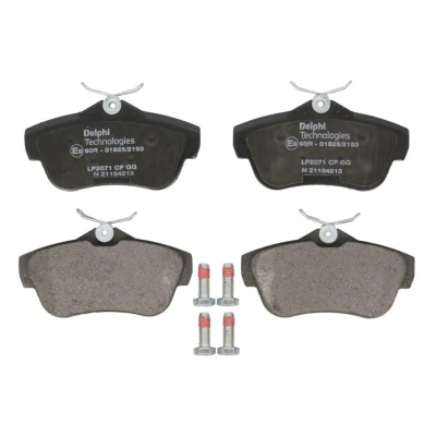 Imagen de DELPHI LP2071 Juego de pastillas freno no preparado para indicador desgaste Chapa antichirridos con accesorios CITROËN: Jumpy II MPV