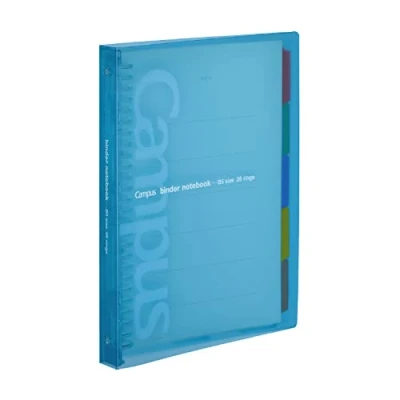 Imagen de Kokuyo Campus Carpeta de hojas sueltas para dispositivo encuadernación B5 un solo toque azul claro hasta 100 millas P333NLB (importación Japón)
