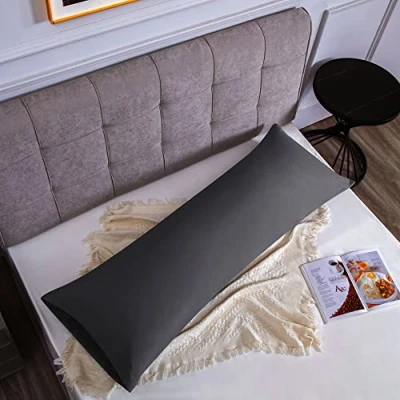 Imagen de Funda de Almohada 100% Microfibra 50 x 150 cm,Fundas Extra Suave Hipoalergénicas Transpirable Gris Oscuro