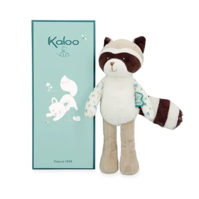 Imagen de KALOO Fripons Pantin Gaston Raccoon Peluche Bebé Ideal Nacimiento Gris 25cm Desde el K205002