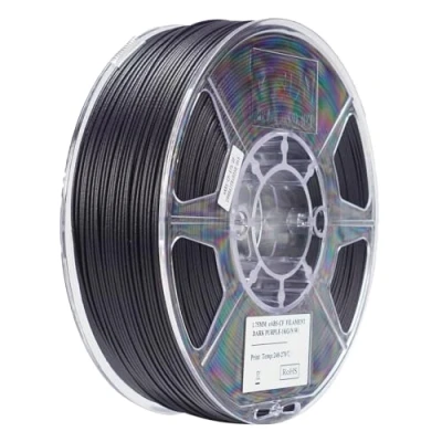 Imagen de eSUN Filamento ABS 1.75mm, CF Relleno de Fibra Carbono, Carrete 1KG (2.2 LBS) Materiales Impresión 3D para Impresoras FDM,Morado Oscuro