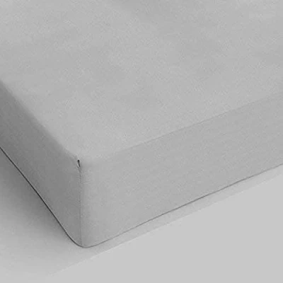 Imagen de Italian Bed Linen Sàbana con angulos de 25cm MAX Color, Gris Claro, Individual