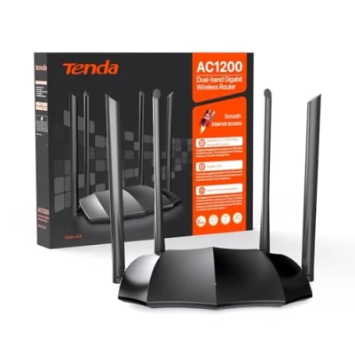 Imagen de Tenda AC8 Router WiFi AC1200, Doble Banda (5GHz/2.4GHz), Inalámbrico, Modo Punto de Acceso, 4 * 6dBi Antenas Externas, WAN/LAN Puertos Gigabit, Penetración Paredes, IPV6, Mu MiMo