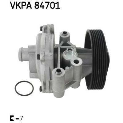 Imagen de SKF VKPA 84701 Bomba de agua con juntas Chapa acero carcasa (cárter) para accionamiento correa poli V FORD: Transit Mk6 Bus