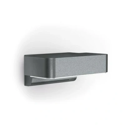 Imagen de Steinel L 800 C Lámpara LED de pared para exteriores, en color antracita, sin sensor, con iluminación descendente, luz blanca cálida y conectable por Bluetooth aplicación