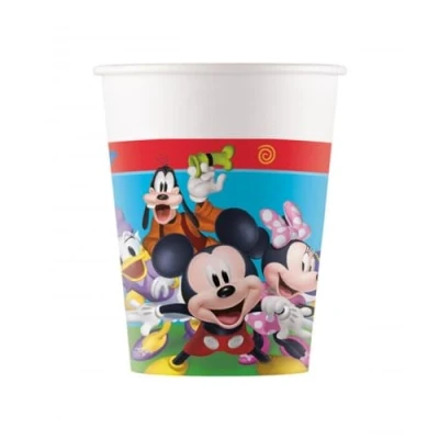 Imagen de ALMACENESADAN, 5057; 8 vasos de carton ideal para fiestas y cumpleaños la licencia Mickey Mouse; capacidad 220 ml; paquete Mouse