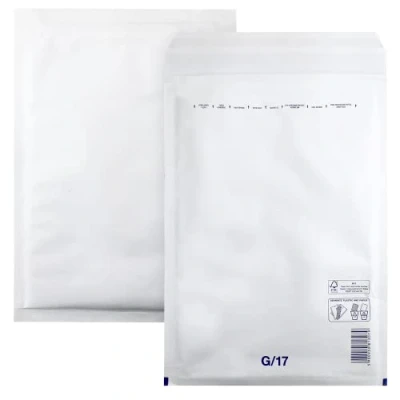 Imagen de Netuno 10x sobres acolchados con burbujas de aire blancos DIN 17/G 250x350mm burbuja autosellados reciclables resistentes al desgarro bolsa embalaje envíos postales tránsito ropas