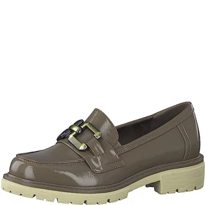 Imagen de Jana Softline 8 24764 41 Komfortable Mehrweite Bequemschuh Damenschuh mit Kette Modisch Alltagsschuhe, Mocasín Mujer, Pardo, 37 EU Ancho