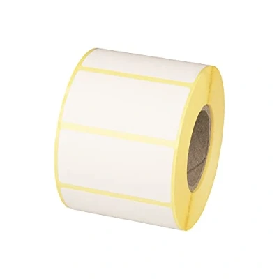 Imagen de MDlabels etiquetas térmicas blancas en rollo 60 x 30 mm 1000 unidades adhesivo permanente, para código de barras, adhesivas escribir