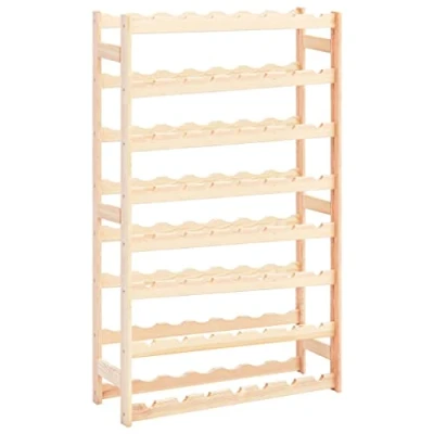Imagen de vidaXL Botellero para 56 Botellas de Madera Pino Accesorios Decoración Almacenamiento Organización Vinoteca Exponedor Diseño Sencillo Rústico