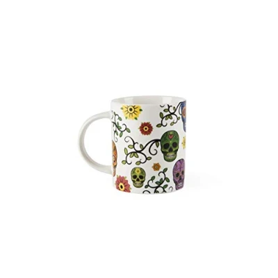 Imagen de Excelsa Calavera Taza Mug, Porcelana, Color Blanco