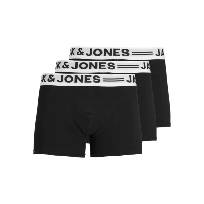 Imagen de JACK &amp; JONES SENSE TRUNKS 3 PACK Bóxer, Negro, X Large (Pack de 3) para Hombre