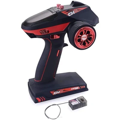 Imagen de DollaTek 2.4G RC Controlador de Coche transmisor Control Remoto Radio Digital 6 Canales con Receptor para Barco