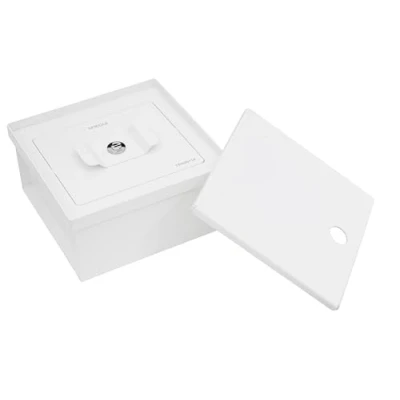 Imagen de ARREGUI Terra 22801W S1 Caja Fuerte Camuflada para Instalación Oculta en el Suelo Pequeña Empotrable de Seguridad Secreta Escondite Secreto Dinero 10x20x20cm 2,3L blanca