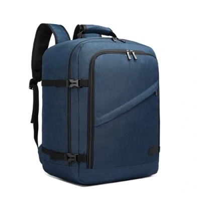 Imagen de Kono Mochila de Viaje 45 x 36 20 cm para Debajo del Asiento, 30 L (Azul Marino), Navy, 45x36x20 cm, Cabina