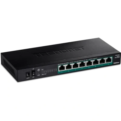 Imagen de TRENDnet TPE TG380 Conmutador PoE+ de 2,5 G no gestionado 8 Puertos, sin Ventilador, diseño Escritorio Compacto, Carcasa metálica, Puertos GBASE T, IEEE 802.3bz, PoE 100 W