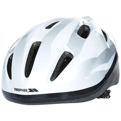 Imagen de TRESPASS niños de Cranky Ciclo Casco Seguridad, Infantil, Color Blanco, tamaño Size 48/52