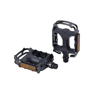 Imagen de BBB Cycling Pedales Planos para Bicicleta de Ciudad, 9/16 Pulgadas, con reflectores, Aluminio, Antideslizante, Aspecto clásico, Bicicletas urbanas Mount &amp; Go 2.0 BPD 15B