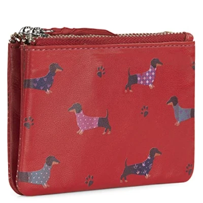 Imagen de SKPAT Monedero Mujer Elegante, Cartera Compacta, Pequeño, Monederos De Mujer, Sofisticados 204860, Rojo