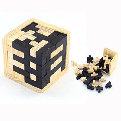 Imagen de XLKJ Cubo Rompecabezas 3D Madera Juego Puzzle Juguetes Educativos para Niños