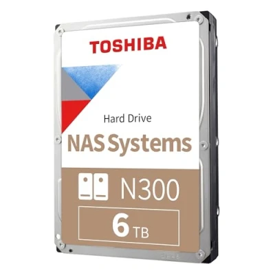 Imagen de Toshiba 6TB N300 Internal Hard Drive NAS 3.5 Inch SATA HDD Supports Up to 8 Bays Designed for 24/7 Systems, New Generation (HDWG480UZSVA)