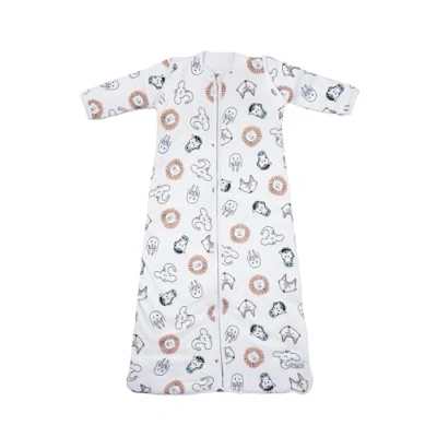 Imagen de Saco de dormir Meyco bebé cebra forrado (100% algodón, con cremallera integral, agradable a la piel, antiarrugas, ajuste perfecto, talla: 90), blanco